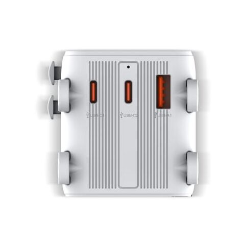 Chariot adaptateur universel GaN Xoopar Luggie pour voyages internationaux Blanc | sans marquage | non disponible | non disponible