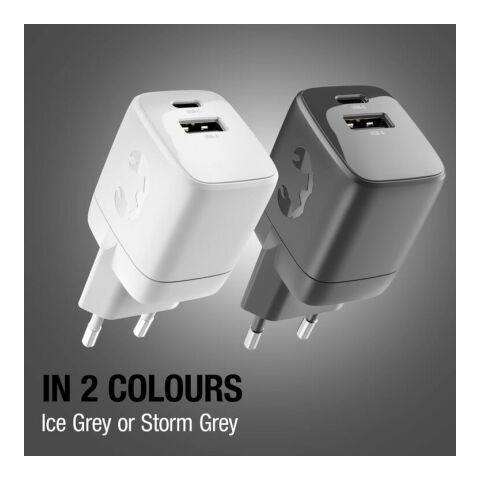 Fresh 'n Rebel Chargeur rapide 30 W GaN USB-C &amp; USB-A Gris foncé