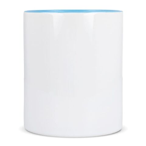 Mug subli Oslo coloré à l'intérieur &amp; anse 300ml Blanc-Bleu clair | sans marquage | non disponible | non disponible | non disponible