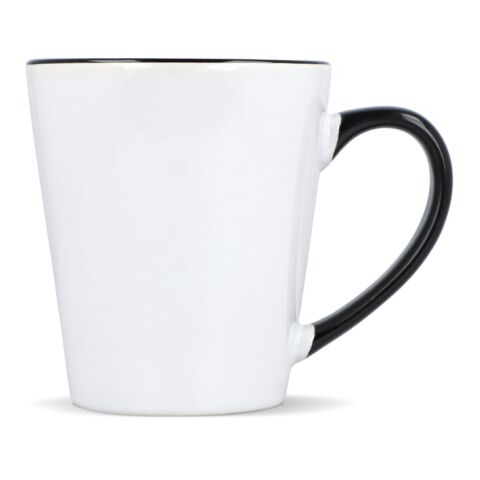 Mug subli Melbourne bord &amp; anse colorés 300ml Blanc-Noir | sans marquage | non disponible | non disponible | non disponible