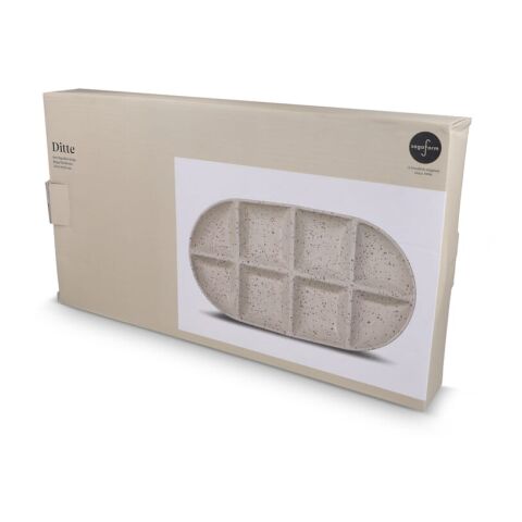 Plat de service en céramique Sagaform Ditte 36 x 20 cm Beige | sans marquage | non disponible | non disponible