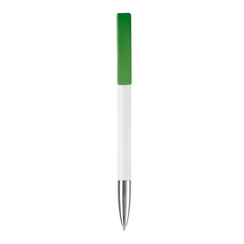 Stylo Nash Opaque Blanc-Vert | Sérigraphie 1 couleur | à 90 degrés du clip | 42 mm x 25 mm | non disponible