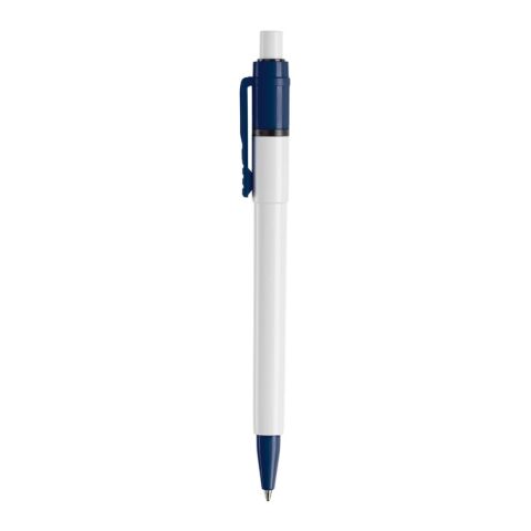 Stylo Baron Colour opaque Blanc-Bleu foncé | Sérigraphie 1 couleur | à 180 degrés du clip | 45 mm x 25 mm | non disponible