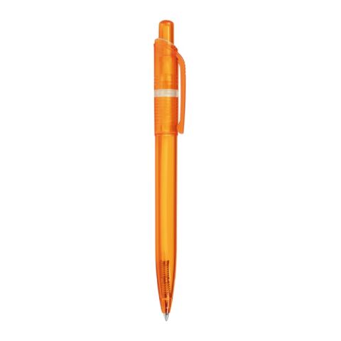 Stylo Ducal Clear transparent Orange-Orange | Sérigraphie 1 couleur | à 270 degrés du clip | 40 mm x 25 mm | non disponible