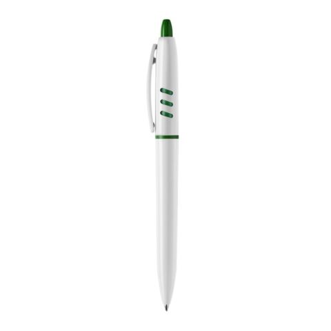 Stylo S30 opaque Blanc-Vert foncé | Sérigraphie 1 couleur | dans le prolongement du clip | 40 mm x 25 mm | non disponible