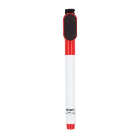 Marqueur pour tableau blanc avec aimant et raclette Rouge / blanc | sans marquage | non disponible | non disponible