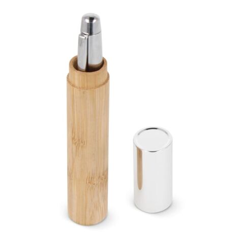 Stylo-bille en métal bambou dans un tube Nature | sans marquage | non disponible | non disponible | non disponible
