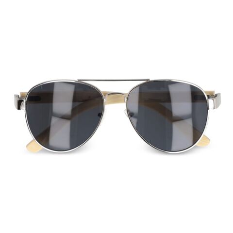 Lunettes de soleil aviateur avec branches en bambou Nature