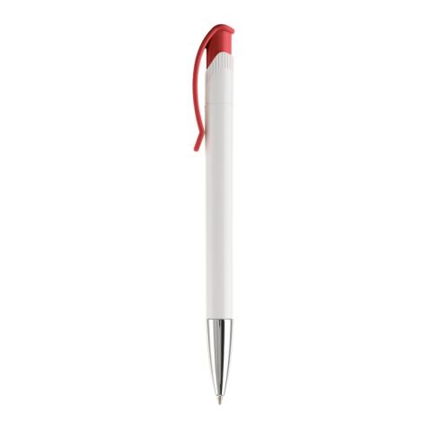 Apollo pointe métal Blanc-Rouge / blanc | Sérigraphie 1 couleur | à 270 degrés du clip | 45 mm x 25 mm | non disponible