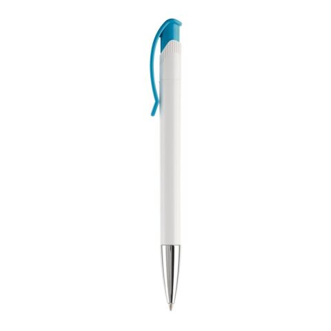 Apollo pointe métal Blanc-Bleu | Sérigraphie 1 couleur | à 180 degrés du clip | 45 mm x 25 mm | non disponible