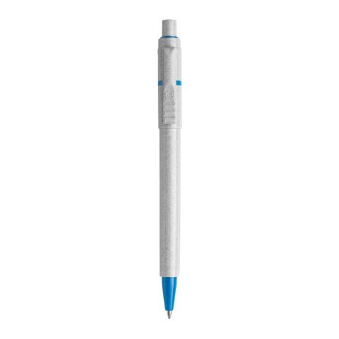 Stylo Baron Stone opaque Gris-Bleu / Blanc | Sérigraphie 1 couleur | à 90 degrés du clip | 45 mm x 25 mm | non disponible