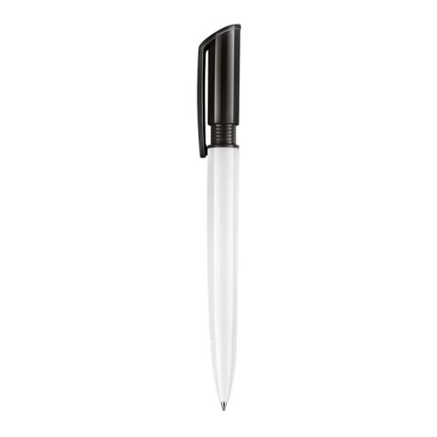 Stylo S40 Colour opaque Blanc-Noir | Tampographie 1 couleur | sur le clip | 25 mm x 5 mm | non disponible