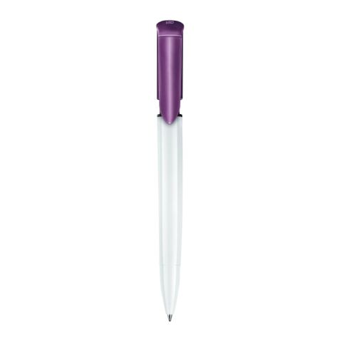 Stylo S40 Colour opaque Blanc-Transparent Lilas | Tampographie 1 couleur | à 90 degrés du clip | 40 mm x 8 mm | non disponible