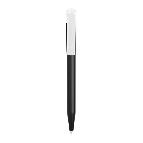 Stylo S45 Bio opaque Noir-Blanc | Sérigraphie 1 couleur | à 180 degrés du clip | 45 mm x 25 mm | non disponible