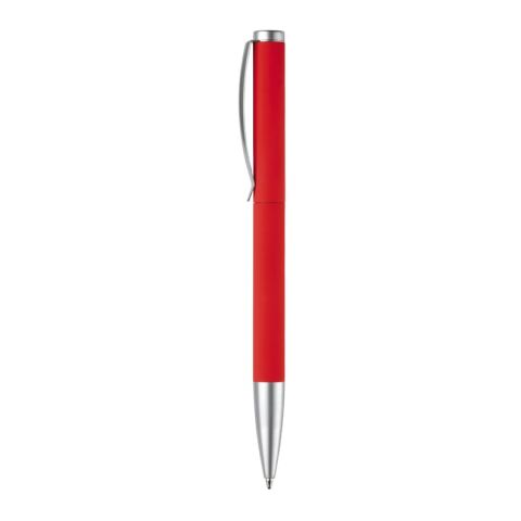 Stylo Modena Métal toucher doux Rouge / blanc | Gravure | à 270 degrés du clip | 40 mm x 6 mm | non disponible