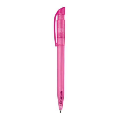 Stylo S45 Clear transparent Rose-Rose | Sérigraphie 1 couleur | à 90 degrés du clip | 45 mm x 25 mm | non disponible