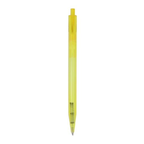 Stylo bille Kuma transparent Jaune-Jaune | Sérigraphie 1 couleur | à 180 degrés du clip | 45 mm x 25 mm | non disponible