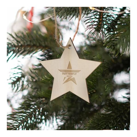 Ornement de Noël en bois en forme d'étoile Nature | sans marquage | non disponible | non disponible