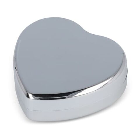Baume à lèvres plat métallique en forme de cœur Argent | sans marquage | non disponible | non disponible