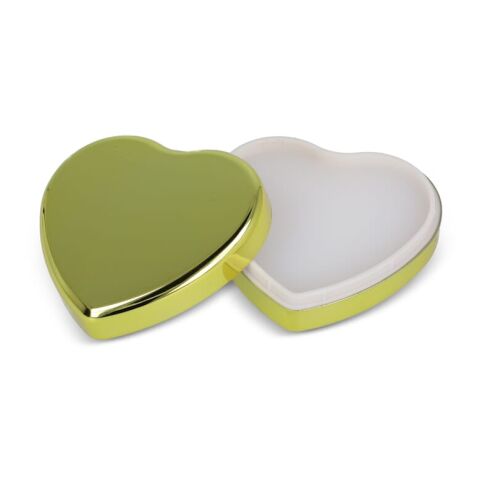 Baume à lèvres plat métallique en forme de cœur Or | sans marquage | non disponible | non disponible