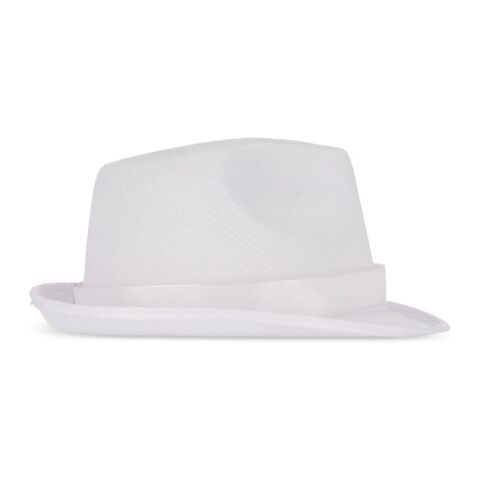 Chapeau en polyester avec bande Blanc | sans marquage | non disponible | non disponible