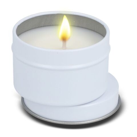 Bougie parfumée à base de plantes Dhyana en étain recyclé Blanc | sans marquage | non disponible | non disponible
