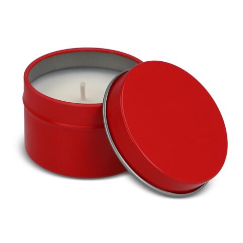 Bougie parfumée à base de plantes Dhyana en étain recyclé Rouge / blanc | sans marquage | non disponible | non disponible