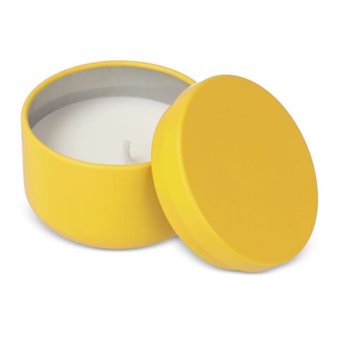 Bougie Asana non parfumée à base de plantes dans une boîte recyclée Jaune | sans marquage | non disponible | non disponible