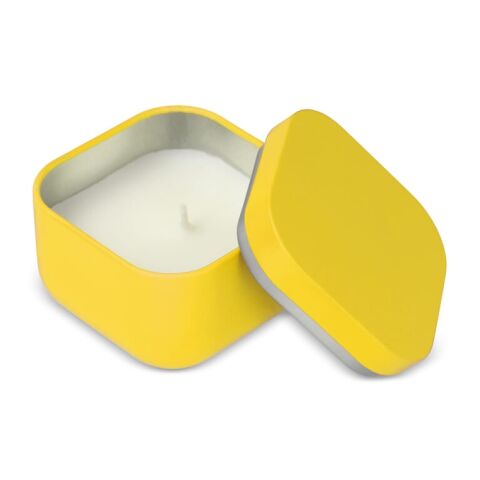 Bougie végétale parfumée Ananda en étain recyclé Jaune | sans marquage | non disponible | non disponible