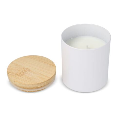 Bougie végétale parfumée Bhakti dans un pot en aluminium recyclé Blanc | sans marquage | non disponible | non disponible