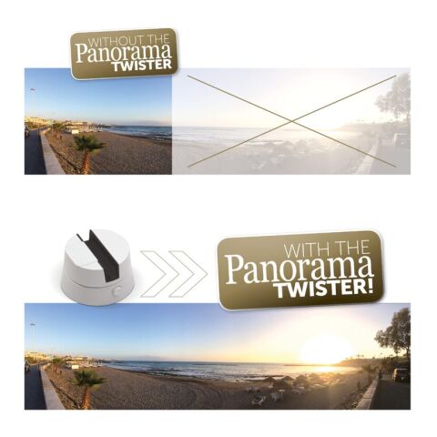 Support pour téléphone photos 270° Blanc-Noir | sans marquage | non disponible | non disponible | non disponible