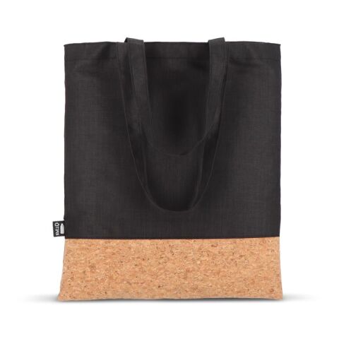 Sac de transport R-PET &amp; liège 35 x 40cm Noir | sans marquage | non disponible | non disponible