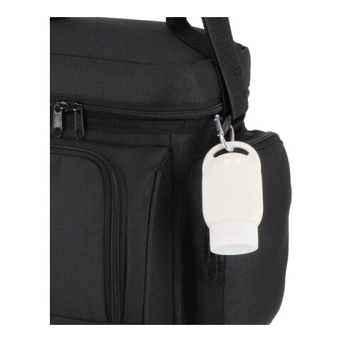 Lotion solaire avec mousqueton SPF30 en matériau recyclé Blanc | sans marquage | non disponible | non disponible