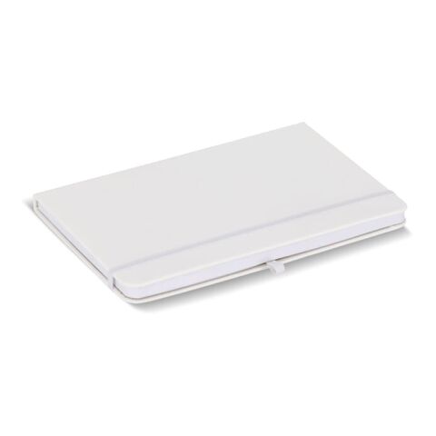 Carnet Olmo à couverture rigide en PU A5 avec notes autocollantes Blanc