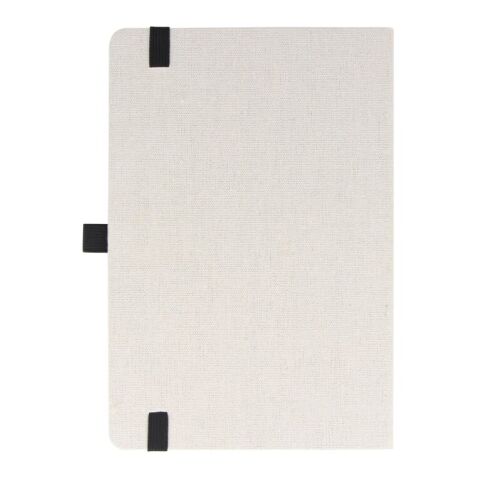 Carnet en coton recyclé et R-PET A5 Beige-Noir | sans marquage | non disponible | non disponible | non disponible