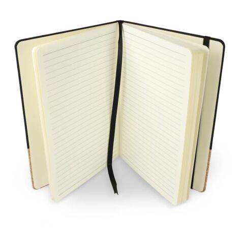 Carnet de notes R-PET &amp; liège A5 Noir | sans marquage | non disponible | non disponible