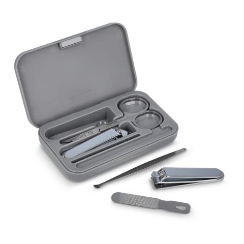 Set de manucure 5 pièces Kira Gris | Tampographie 1 couleur | top | 65 mm x 60 mm