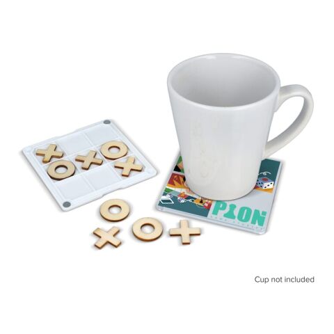 Sous-verre Tic-Tac-Toe Blanc | sans marquage | non disponible | non disponible