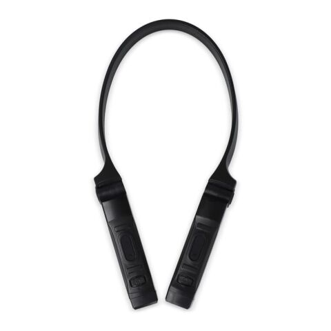 Lampe de cou rechargeable mains libres Noir | Tampographie 1 couleur | côté gauche | 65 mm x 12 mm