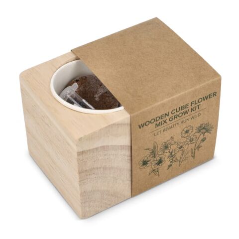 Ensemble de jardinières en bois FSC - Mélange de fleurs Nature | sans marquage | non disponible | non disponible