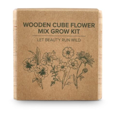 Ensemble de jardinières en bois FSC - Mélange de fleurs Nature | sans marquage | non disponible | non disponible