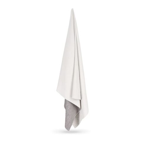 Serviette à séchage rapide R-PET 70x140cm sublimation Blanc-Gris | sans marquage | non disponible | non disponible