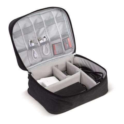 Trousse de voyage pour câbles et chargeurs noir | sans marquage | non disponible | non disponible | non disponible