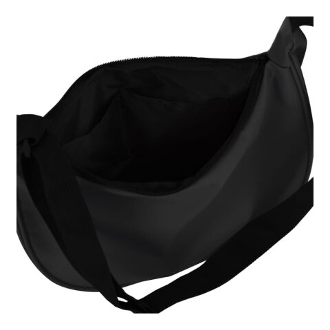 Sac à bandoulière demi-lune en R-PET 600D enduit de PU Noir | sans marquage | non disponible | non disponible