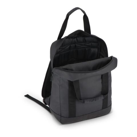 Sac à dos en R-PET 600D enduit PU 27,5 x 12 x 37,5 cm 12 L Noir | sans marquage | non disponible | non disponible