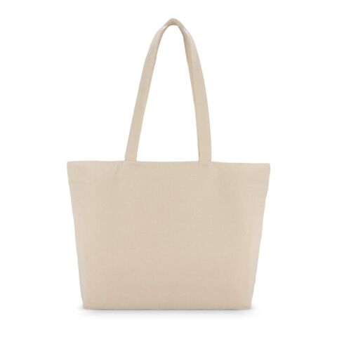 Sac fourre-tout en coton avec fermeture éclair OEKO-TEX® 47 x 11 x 35cm 320g/m² Ecru