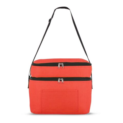 R-PET 600D Sac isotherme à double compartiment 30 x 20 x 25cm 12L Rouge / blanc