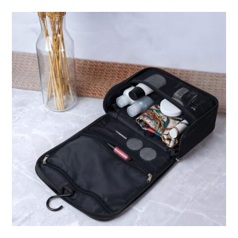 Trousse de toilette de voyage Kora en rPET 300D Noir