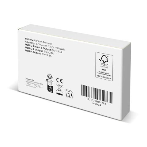Batterie externe Bamboo 5000 mAh Nature | sans marquage | non disponible | non disponible