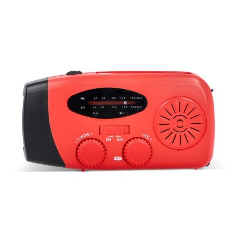SafeSound Radio d&#039;urgence solaire avec manivelle et powerbank Rouge / blanc | sans marquage | non disponible | non disponible